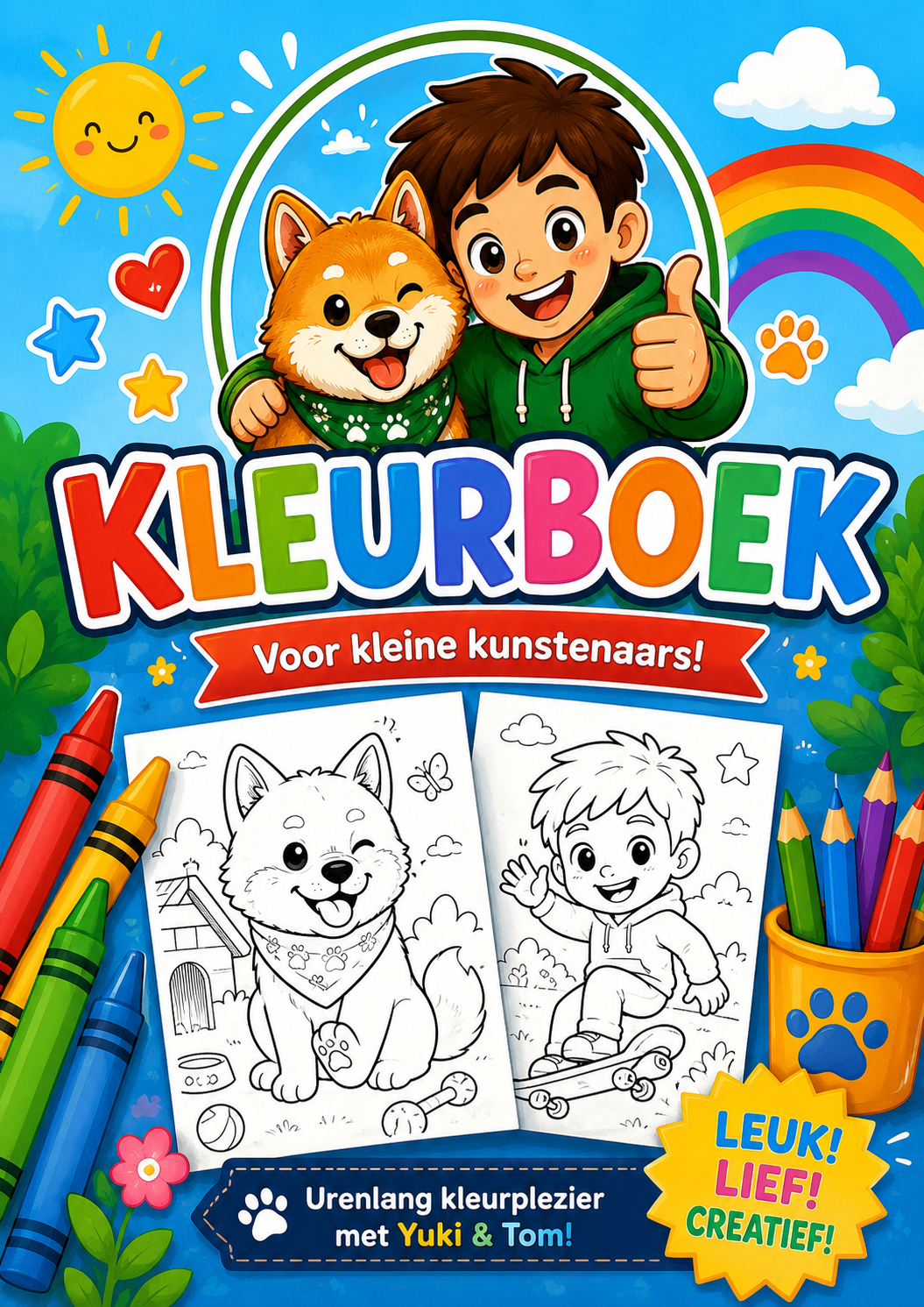 Kleurboek van Yuki en Tom